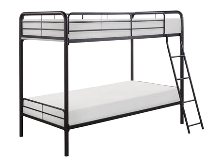 Lunar Dark Bronze Metal Twin/Twin Bunk Bed - Ornate Home