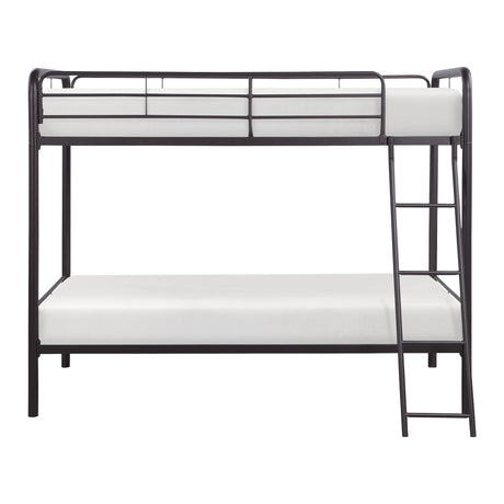 Lunar Dark Bronze Metal Twin/Twin Bunk Bed - Ornate Home