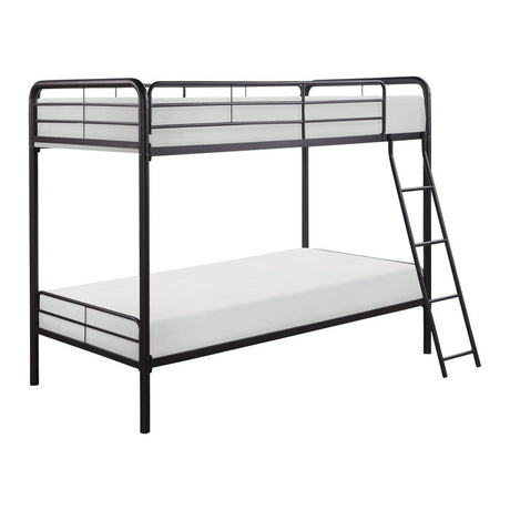 Lunar Dark Bronze Metal Twin/Twin Bunk Bed - Ornate Home