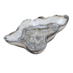 Lunara Gray/White Indoor-Outdoor Stone Bowl - Ornate Home