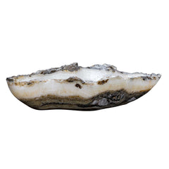 Lunara Gray/White Indoor-Outdoor Stone Bowl - Ornate Home