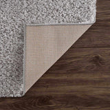 Lunaro Gray Subtle Wavy Abstract Modern Minimalist Polyester Machine Woven Area Rug - Clearance - Ornate Home