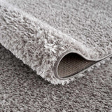Lunaro Gray Subtle Wavy Abstract Modern Minimalist Polyester Machine Woven Area Rug - Clearance - Ornate Home