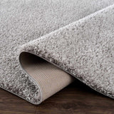 Lunaro Gray Subtle Wavy Abstract Modern Minimalist Polyester Machine Woven Area Rug - Clearance - Ornate Home