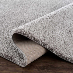 Lunaro Gray Subtle Wavy Abstract Modern Minimalist Polyester Machine Woven Area Rug - Clearance - Ornate Home