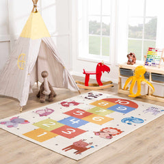 Lundy Kids Hopscotch Colorful Washable Area Rug - Clearance - Ornate Home