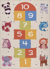 Lundy Washable Kids Hopscotch Colorful Rug - Ornate Home