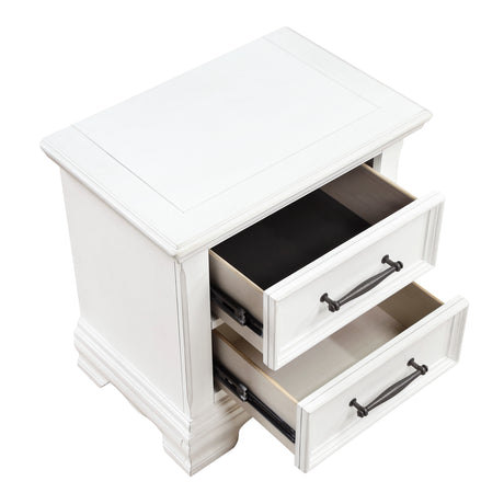 Lunera White Nightstand - Ornate Home