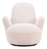 Lunet Ivory Swivel Chair