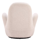 Lunet Ivory Swivel Chair