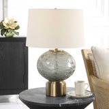 Lunia Gray Glass Table Lamp - Ornate Home