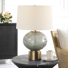 Lunia Gray Glass Table Lamp - Ornate Home