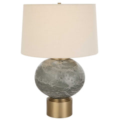 Lunia Gray Glass Table Lamp - Ornate Home