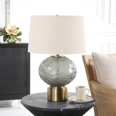 Lunia Gray Glass Table Lamp - Ornate Home