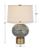 Lunia Gray Glass Table Lamp - Ornate Home