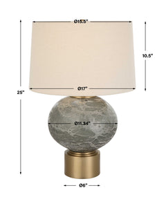 Lunia Gray Glass Table Lamp - Ornate Home