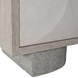 Lunula Sand Grey/Vellum/Flaxen Entertainment Credenza - Ornate Home
