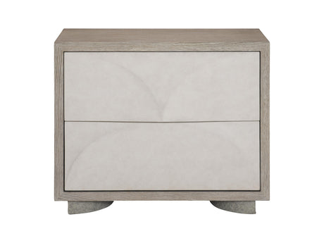 Lunula Sand Grey/Vellum/Flaxen Nightstand - Ornate Home
