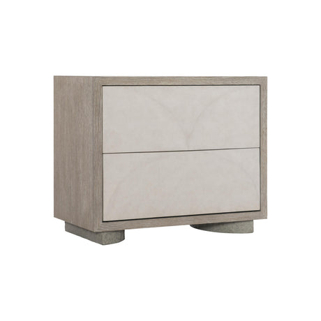 Lunula Sand Grey/Vellum/Flaxen Nightstand - Ornate Home