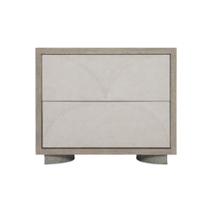 Lunula Sand Grey/Vellum/Flaxen Nightstand - Ornate Home
