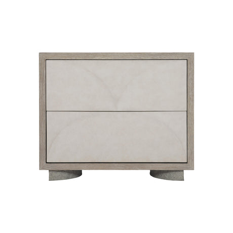 Lunula Sand Grey/Vellum/Flaxen Nightstand - Ornate Home