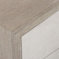 Lunula Sand Grey/Vellum/Flaxen Nightstand - Ornate Home