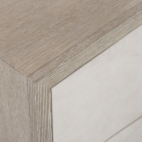 Lunula Sand Grey/Vellum/Flaxen Nightstand - Ornate Home