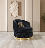 Lupino Black Velvet Chair - Ornate Home