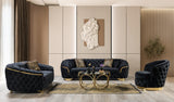 Lupino Black Velvet Chair - Ornate Home
