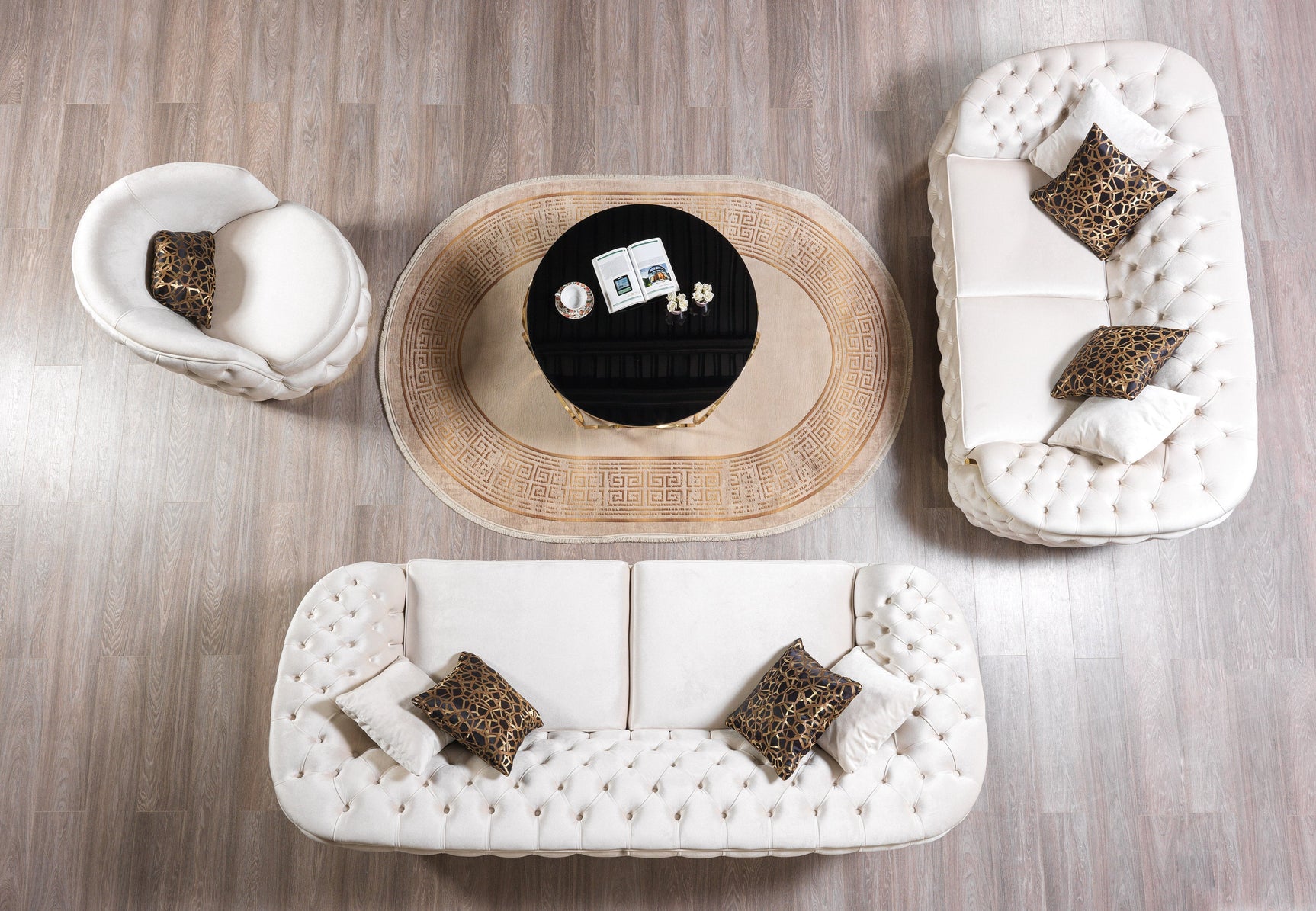 Lupino Ivory Velvet Chair - Ornate Home