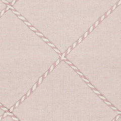 Lupton Pink Trellis Wool Rug with tassels - Clearance - Ornate Home