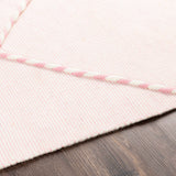 Lupton Pink Trellis Wool Rug with tassels - Clearance - Ornate Home