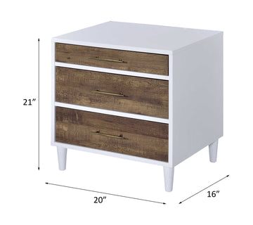 Lurel White & Weathered Oak Accent Table - Ornate Home
