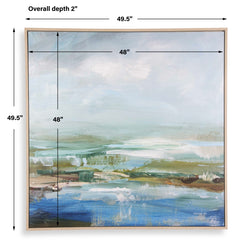 Lush Valley Multicolor Framed Canvas - Ornate Home