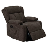 Lusio Brown Power Motion Recliner w/Lift & Cup Holder - Ornate Home