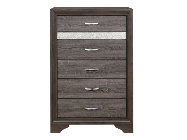 Luster Gray Chest w/ 6 Drawers - Ornate Home