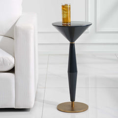 Luster Navy Blue Accent Table - Ornate Home