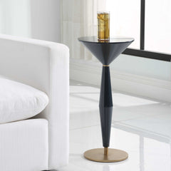 Luster Navy Blue Accent Table - Ornate Home