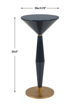 Luster Navy Blue Accent Table - Ornate Home