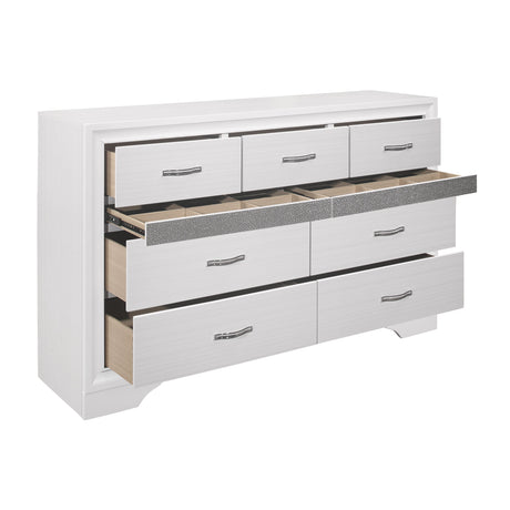 Luster White Dresser - Ornate Home