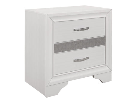 Luster White Nightstand - Ornate Home