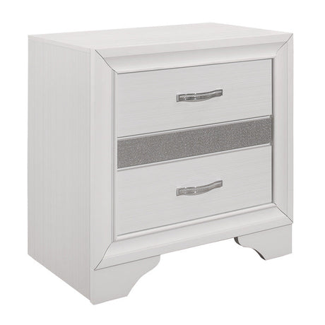 Luster White Nightstand - Ornate Home