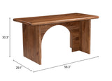 Luthien Walnut Desk - Ornate Home