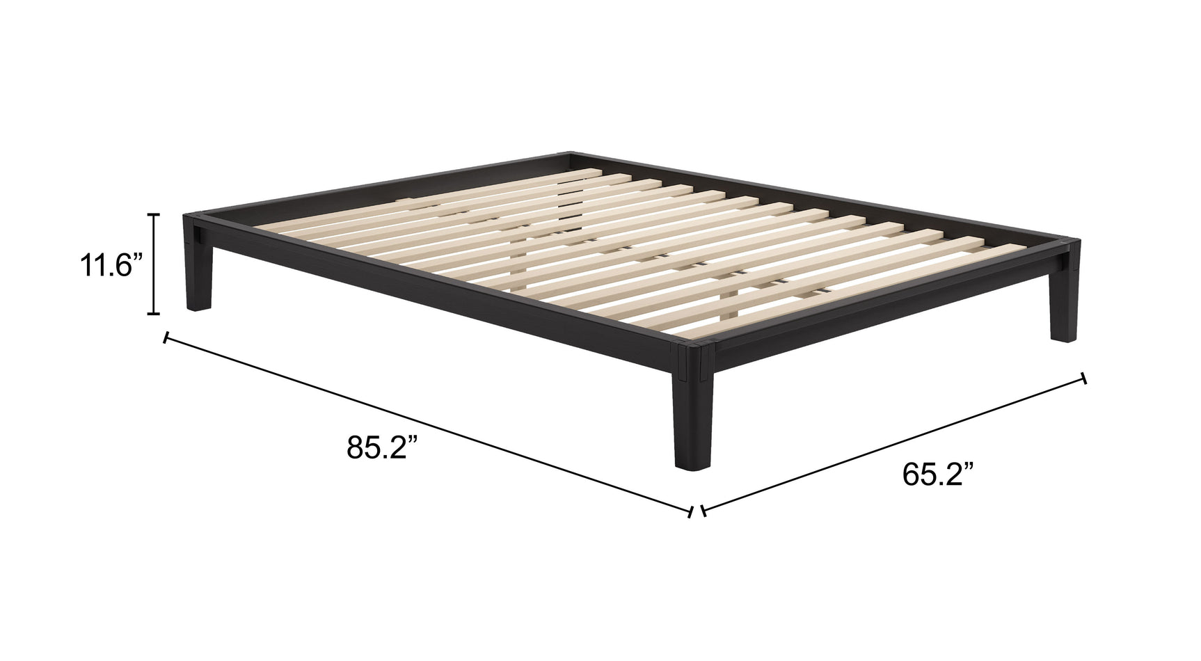 Luum Black Queen Platform Bed Frame - Ornate Home