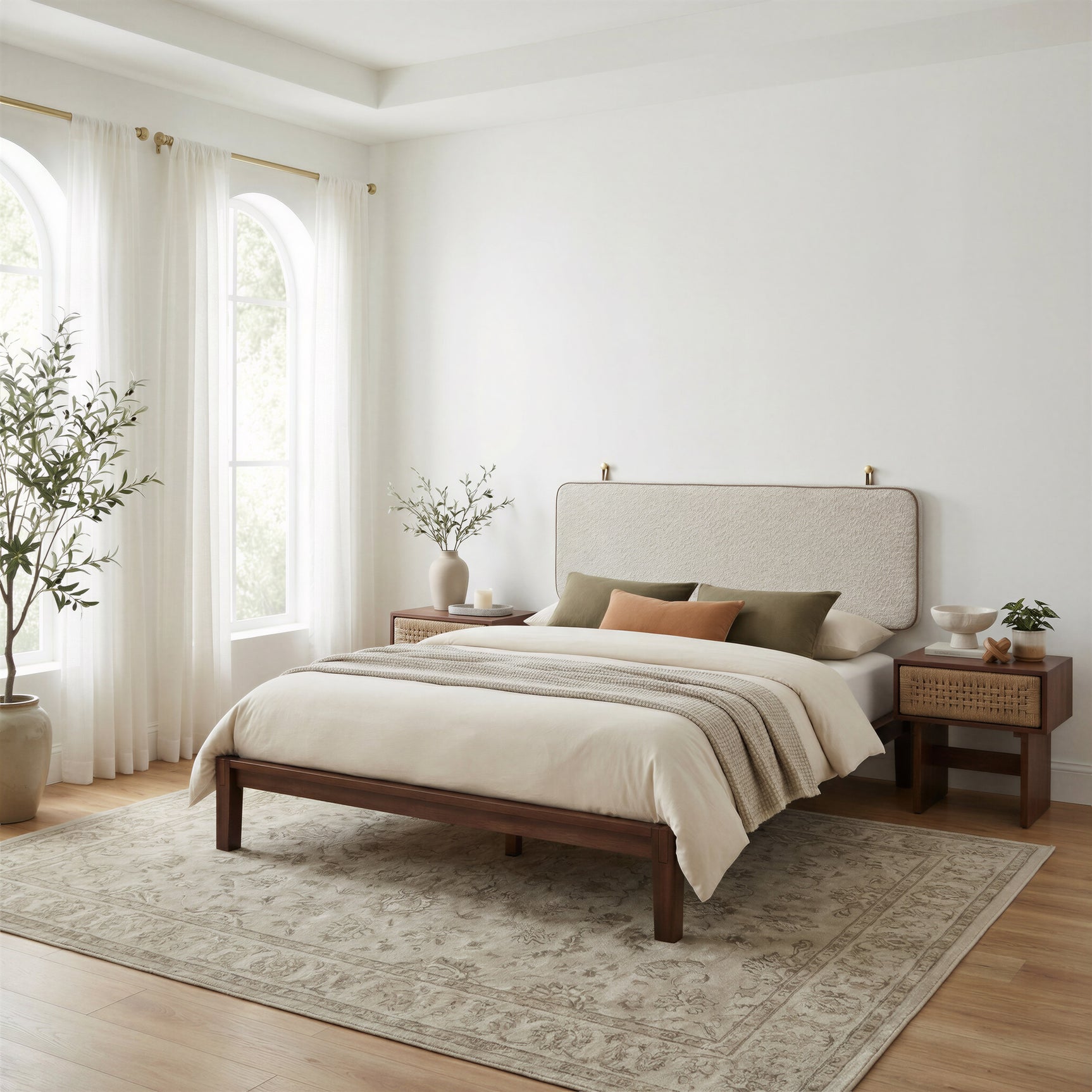 Luum Walnut Queen Platform Bed Frame - Ornate Home