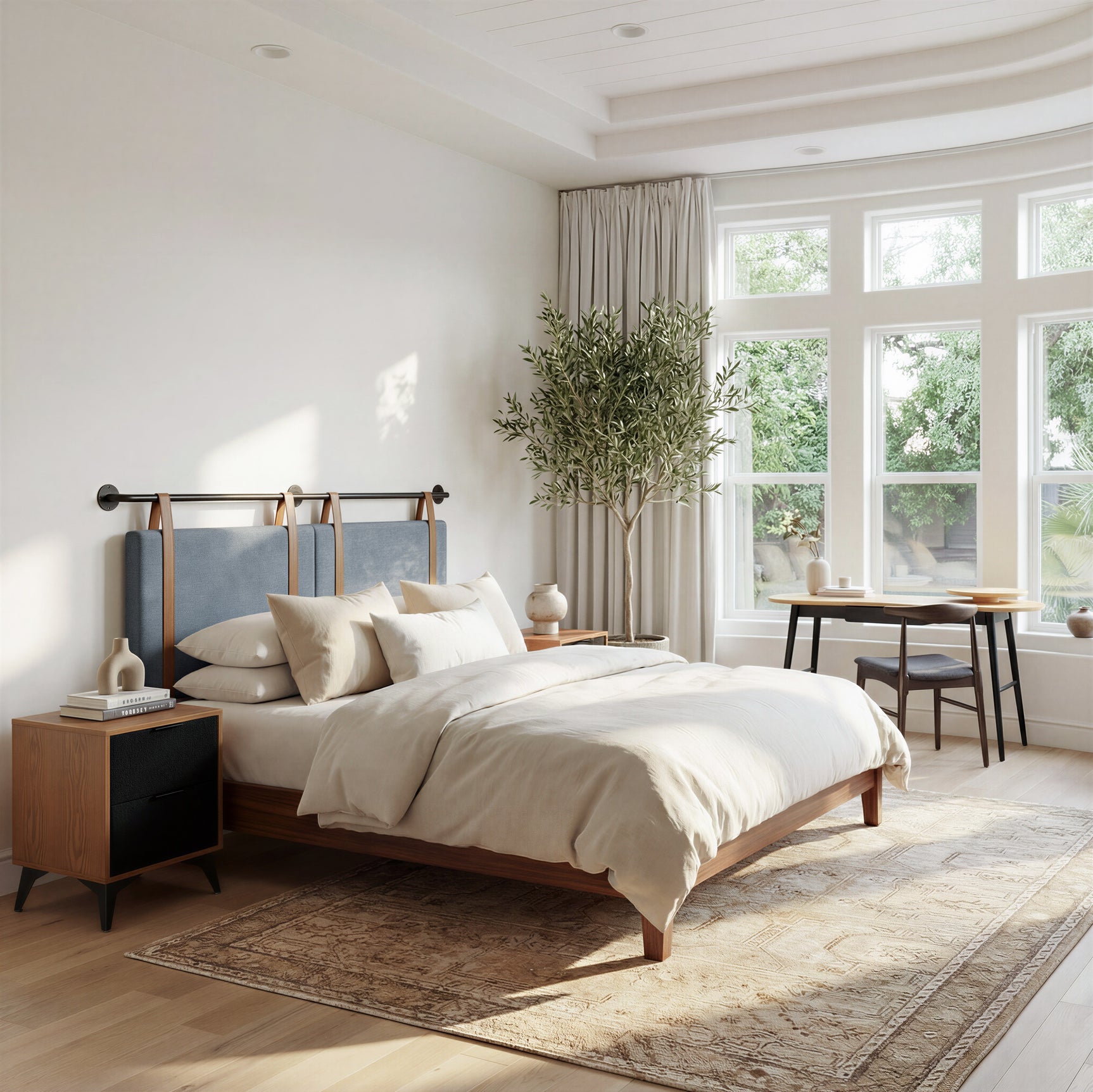 Luum Walnut Queen Platform Bed Frame - Ornate Home