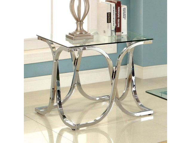 Luxa  Chrome  End Table - Ornate Home