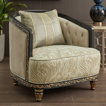 Luxe Atelier Cream 3-Pc Living Room Set / HD-9010-SET3 - Ornate Home