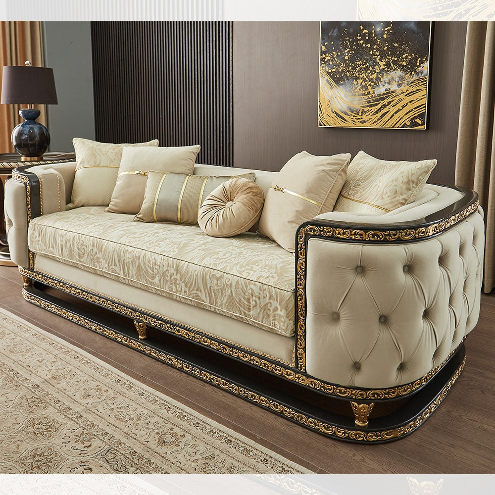Luxe Atelier Cream Loveseat / HD-L9010 - Ornate Home