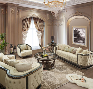 Luxe Atelier Cream Loveseat / HD-L9010 - Ornate Home